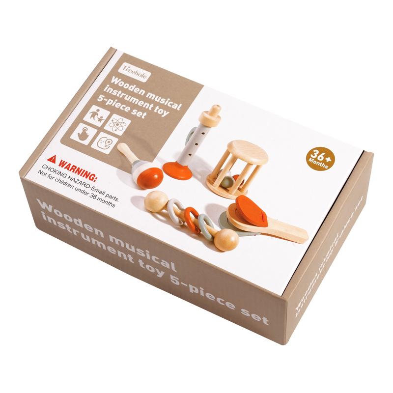 5Pcs Baby Musical Instruments Sensory Rattle Toys Early Educational Baby Musical Toys Montessori Toys Birthday Gifts for Kids