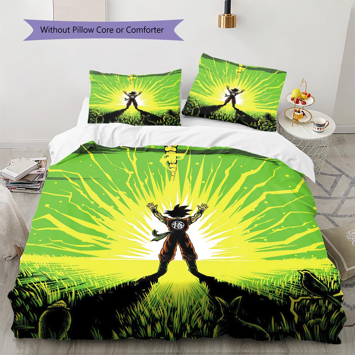 

Dragon Ball Epic Bedding Set Soft Duvet Cover Pillowcases Durable for Bedroom 135x200cm