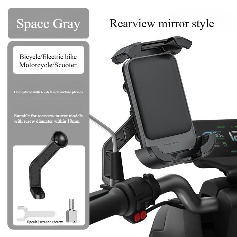 Shock Resistant Motorcycle Phone Holder for Delivery Riders Electric Bicycle Navigation Mount Stable Clamp for Mobile Phones