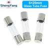 TZT 100 Stück 5x20mm Schnell durchbrennende Glasröhren-Sicherungen 0,2A 0,3A 0,5A 0,75A 1A 1,5A 2A 2,5A 3A 4A 5A 6A 8A 10A 15A 20A 25A 30A 250V 5*20mm