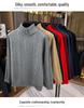Herren Winter dicker Strick Pullover mit halbem Reißverschluss und Stehkragen