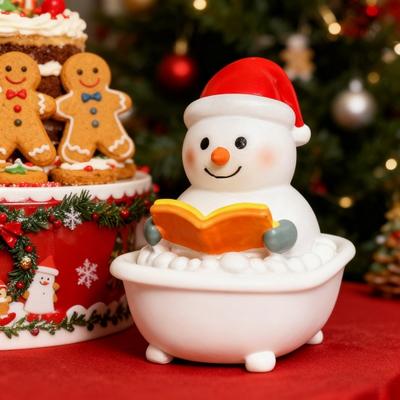 Christmas Night Light Small Resin LED Santa/Jesus/Snowman Lamp Christmas Nursery Nightlight for Kids Bedroom Tabletop Decor