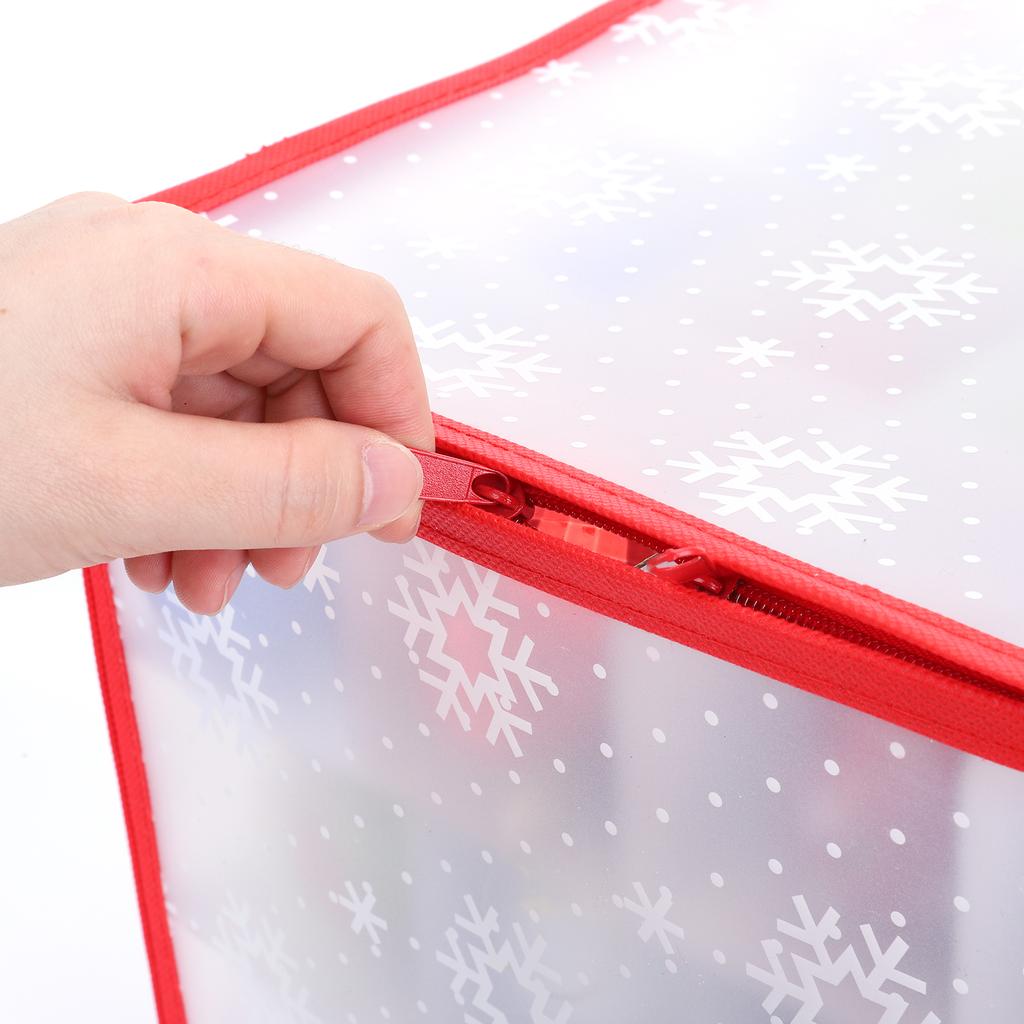 64-Grid Portable Ornament Divider with Handles & Compartments Foldable Storage Container Protect Delicate Balls & Decorations