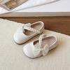 Mädchen Ballerinas mit Schleife und Perlen - Frühling/Herbst 2026, Weiche Ledersohle, Ideal für Auftritte & Tanz