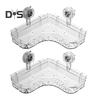 1/2Pcs Corner Shower Caddy Bathroom Storage Rack with Suction Cup Strong Load-bearing Easy To Install Shower Shelf Storage Organizer