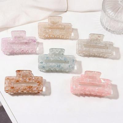 Hair Claw Hollow Rectangle Shape Back Head Shower Clip Strong Grip Medium Size Shark Hair Claw Versatile Hair Accessory