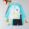 New Boys' Toddler Colorblock Long Sleeve Shorty Swimsuit