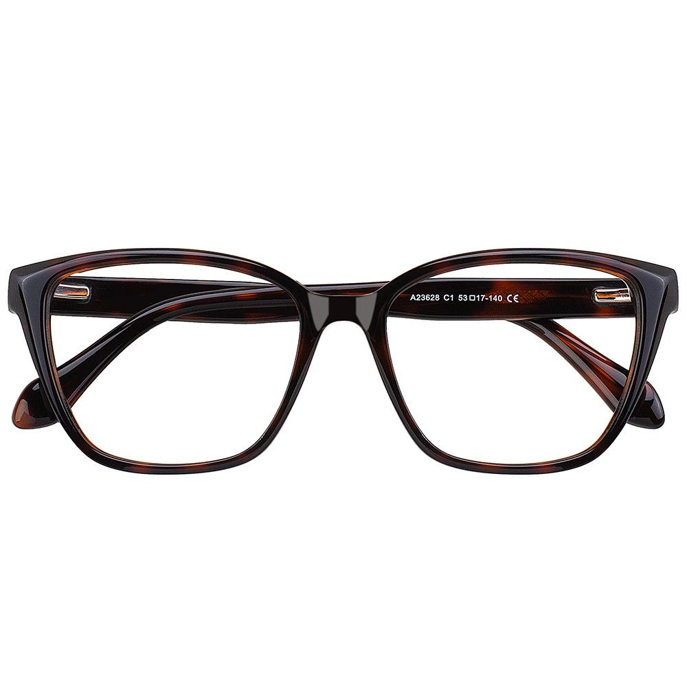 Ochelari de vedere cu lentile de contact pentru femei, ochelari de vedere retro cu contrast de culoare, ramă neagră, ramă versatilă pentru ochelari de vedere