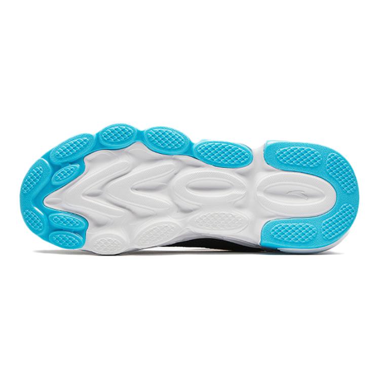 Anta Kids Synthetic Leather Fabric Comfortable Non-Slip Wear-Resistant Breathable Low-Top Running Shoes Kids Sneaker Black White Blue A12435523-3