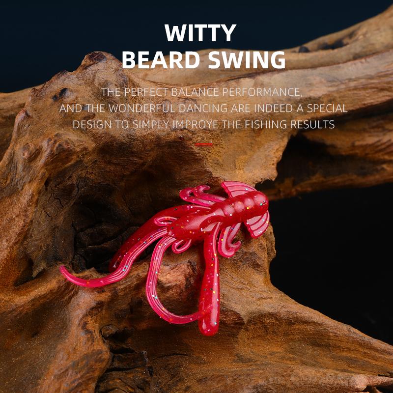 BEARKING 4cm 1,6g 15 teile/beutel Angeln Lockt Weicher Köder Garnelen Künstliche Köder Predator Tackle Jerkbaits Für Hecht Und Bass