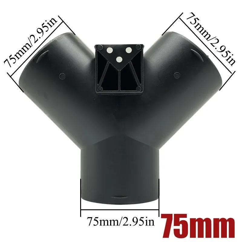 42/60/75/90mm Air Vent Y T Flat Piece Ducting Pipe Outlet Exhaust Joiner Splitter For Webasto Eberspaecher Diesel Parking Heater