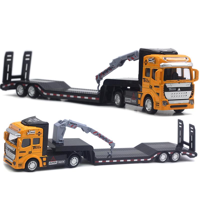 1: 50 Alloy City Flatbed Transport Vehicle, Multiple Trailers, 33Cm Car Model, Cloud Ladder Truck, Excavator