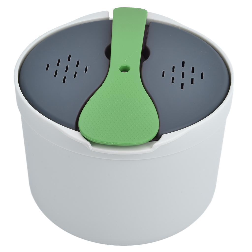 Microwave Rice Cooker 2L Food Grade PP Material Rice Spoon Lid Strainer Steaming Pot Rice Cooker Set