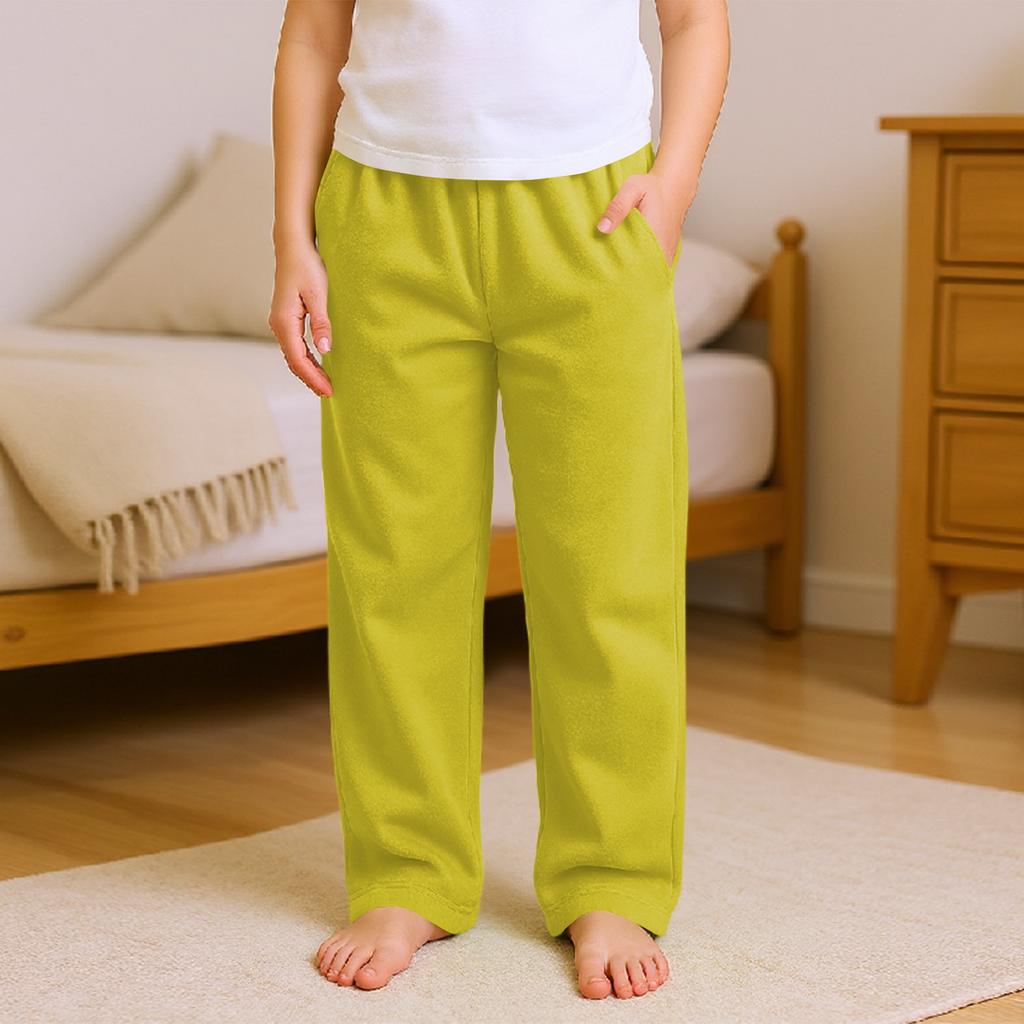 Fashionable Children's Versatile Solid Color Pocket Casual Pants