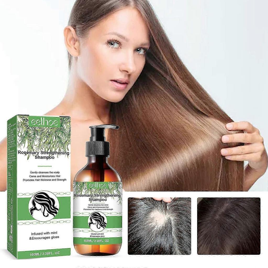 EELHOE Rosmarin Shampoo, Tiefenreinigung, Massage, Kopfhaut, Feuchtigkeitsspendend, Weich, Dickes Haar Pflege Shampoo
