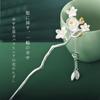 [Miaomyao] Kanzashi (Japanese hair ornament), single hair stick, for Japanese clothing, yukata, kimono, antique silver, flower, bauhinia, hair