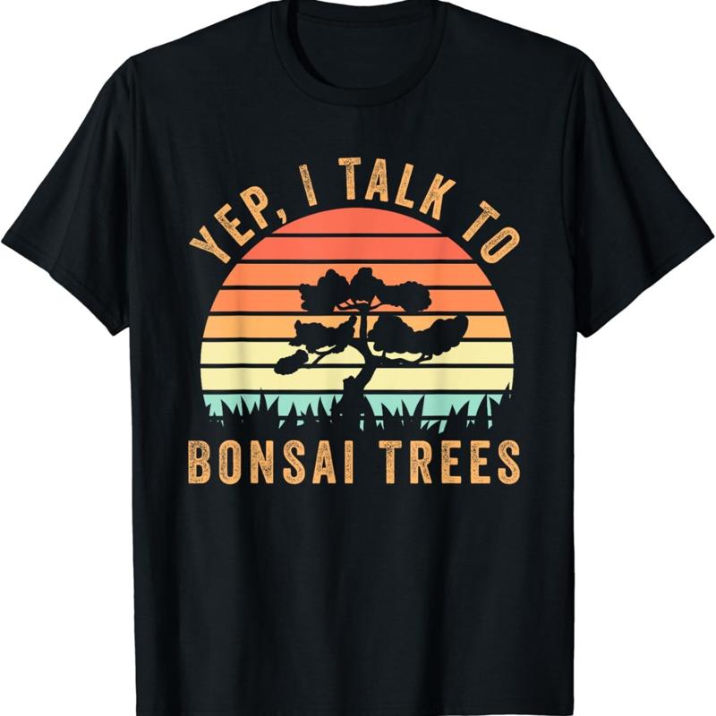 

Japanese Bonsai Tree Zen Yep_ I Talk To Trees Retro T Shirt S разноцветный