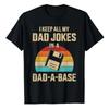 Blagues de Papa Drôles dans Papa A Base Vintage pour la Fête des Pères T-Shirt Hip Hop Coton Streetwear Nouvelle Mode Hauts Décontractés Tee