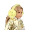 Cute Doll Accessories 18Inch American Doll Hanging  Ear Covering Yellow Cartoon Smile Face Winter Clothes For 43cm New Born Doll