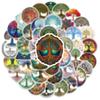 50Pcs Nordic-Style Tree Of Life Graffiti Stickers Retro Pattern Totem Tree Cartoon Decal Diy Luggage Phone Scrapbook Kid Toys