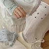 Women's Spring and Summer Thin Wooden Ear Edge Wave Point Hollow Breathable Pile Socks