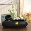 Automatic Circulating Water Ceramic Fish Tank & Cat Feeder