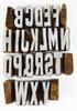 Hand Carved Alphabet Text Stamp Printing Block Wooden Textile Stamp Block