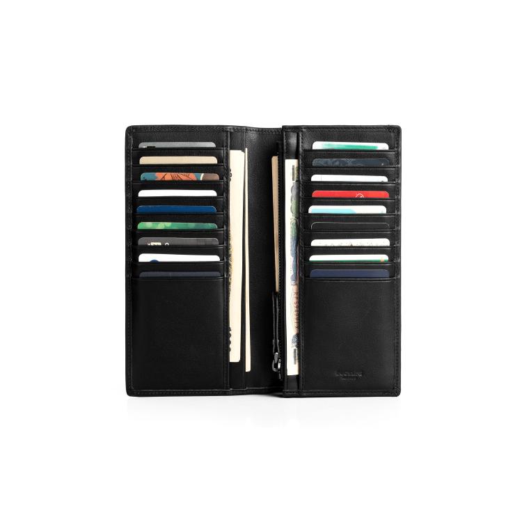 INJOYLIFE Genuine Cow Leather Wallet, Wallet Men's Black 051100051