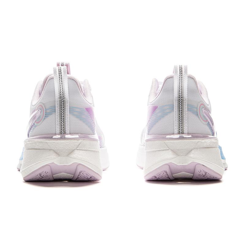 Li Ning Children Rabbit 8 Pro Simple Versatile Non-Slip Wear-Resistant Low-Top Running Shoes Men Running Shoes White Purple YKFV128-2