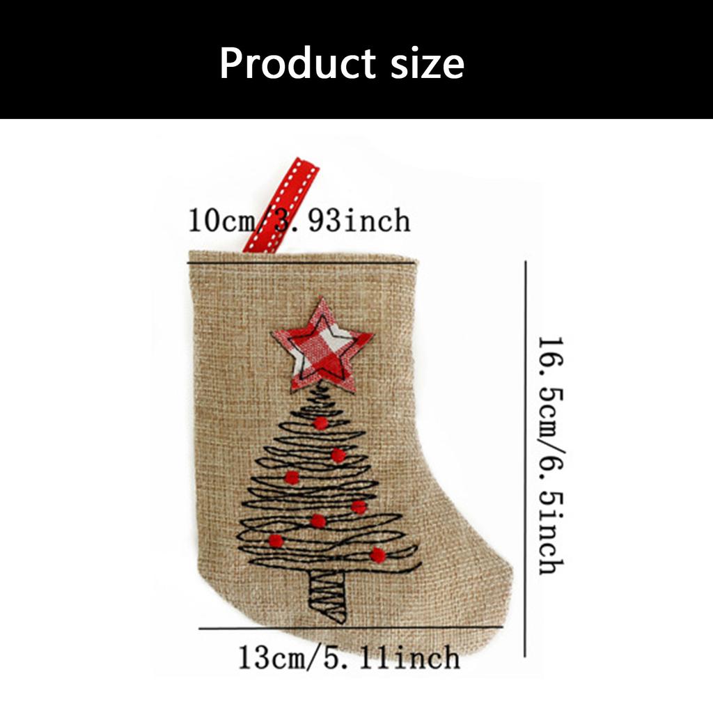 Christmas Tree Ornament Lovely Christmas Stockings Candy Gift Bag Christmas Hanging Socks For Fireplaces Door Decoration