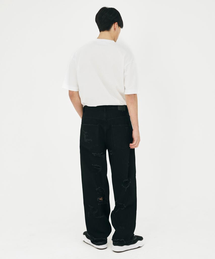 Seleuji Distressed Denim Pants V21 Black