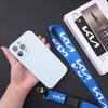HFVY8 Car Keychain Neck Wear ID Card Pass Lanyard Nylon Long Keyring Ribbon For KIA KN Rio Ceed Sportage Cerato Sorento Optima Picanto