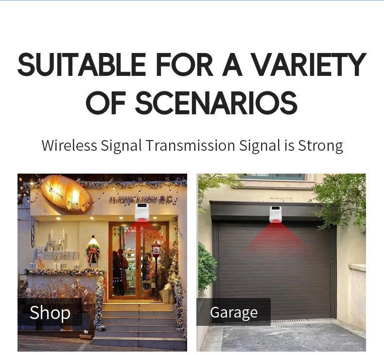 Smart Infrared Doorbell with Time Display & Motion Detection for Home Security