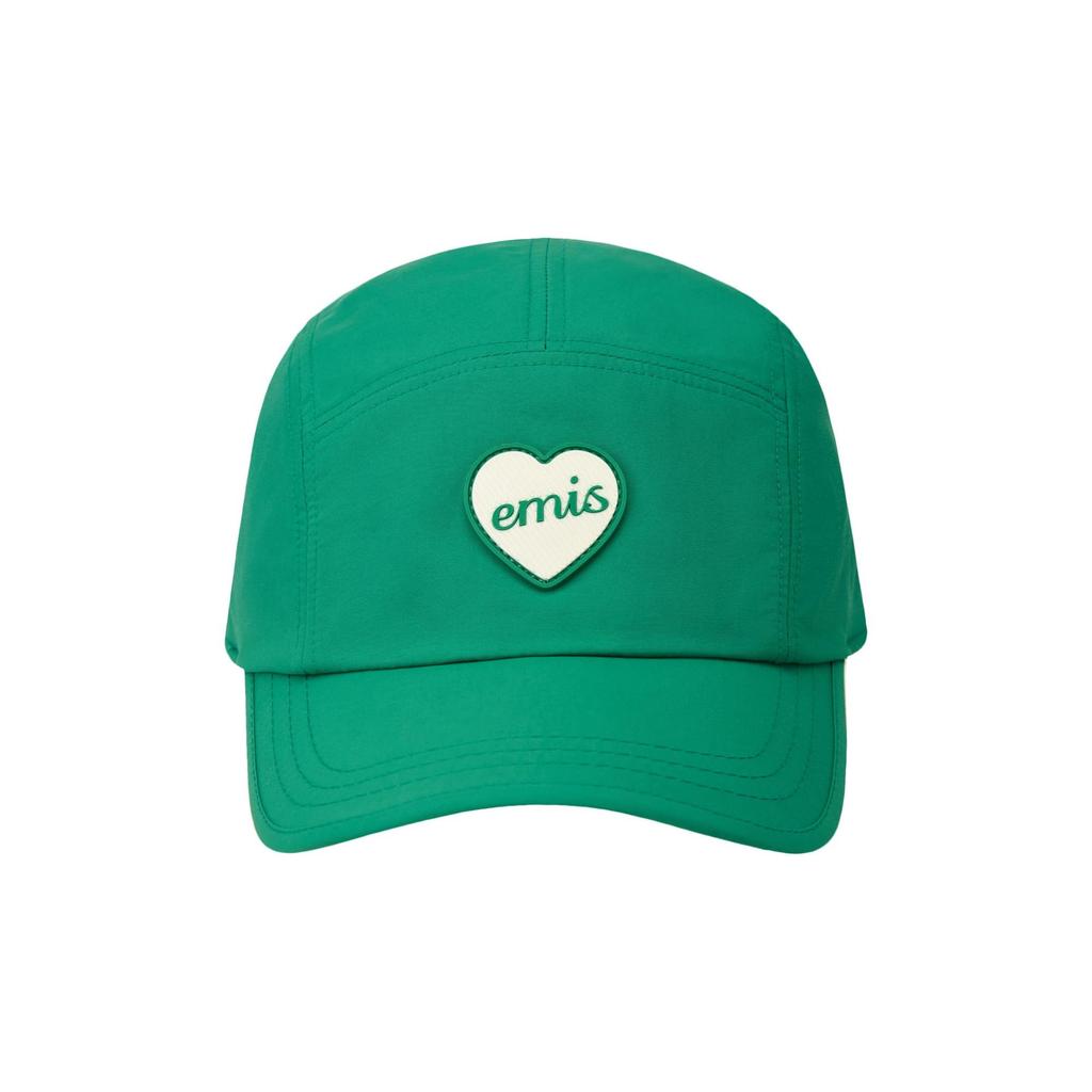 [EMIS] HEART RUBBER PATCH CAMP CAP - 4 Aesthetic Colors
