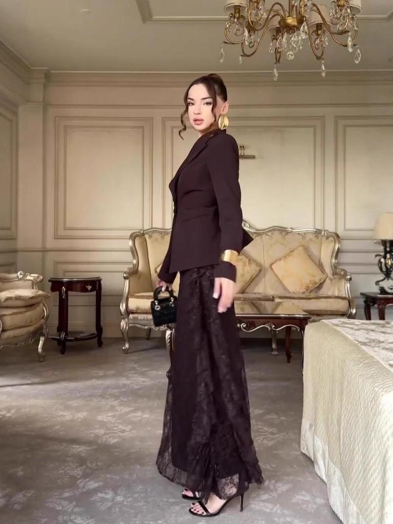 Elegant Soft Feminine 2025 Autumn Long Sleeve Dress