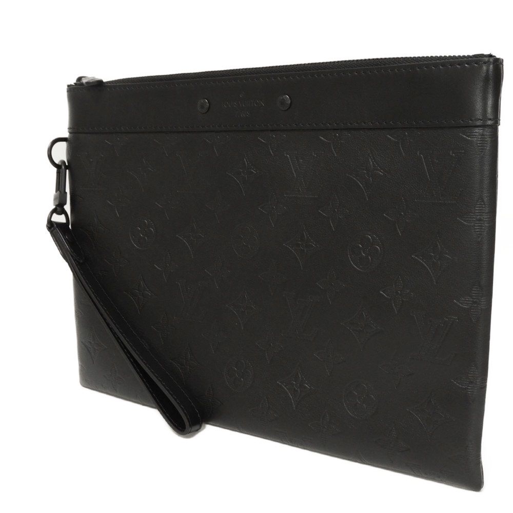 Used 12564 Pochette To Go M81570 7931 Current LV Logo Black Strap RFID Monogram Shadow Noir Men's from Japan AUTHENTIC