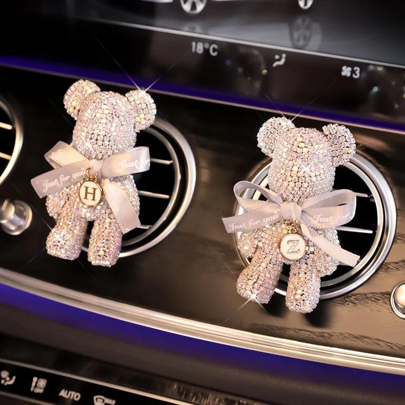 New Car Bear Air Freshener and Bear Auto Rearview Mirror Pendant Air Vent Perfume Parfum Flavoring for Auto Interior Accessories