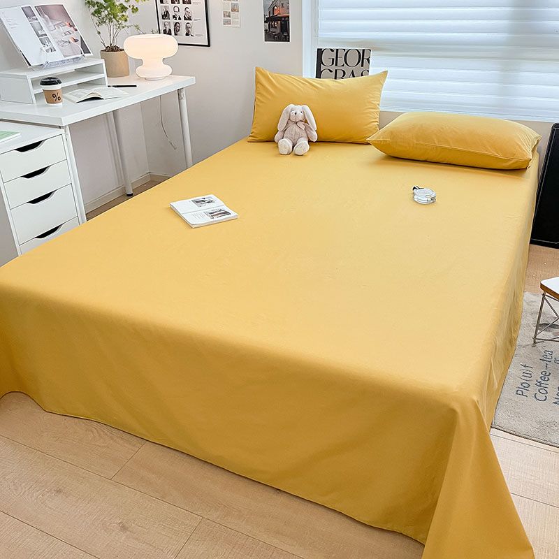 New Ins Style Plaid Thick Skin-friendly Bed Sheet, Simple Bedding for Student Dorm Single & Double Bed