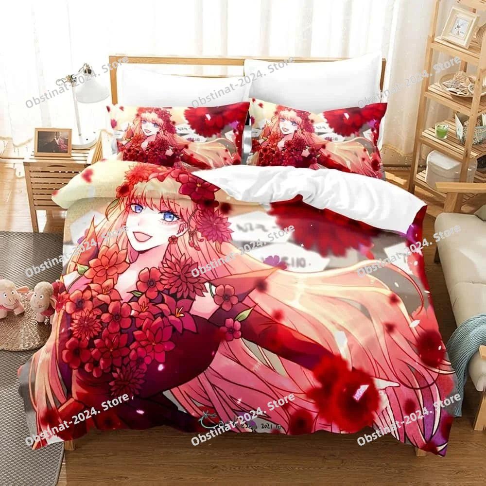 The Dragon and the Freckled Princess Bedding Set Printed Duvet Cover Sheet Pillowcase Bed Soft Quilt Cover Full Queen King Size