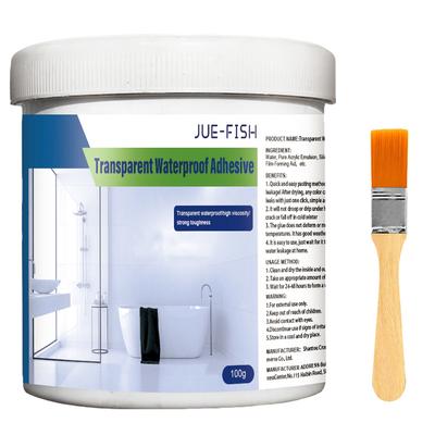300g Waterproof Coating Sealant Agent Transparent Invisible Paste Glue With Brush Adhesive Repair Glue for Home Roof Bathroom