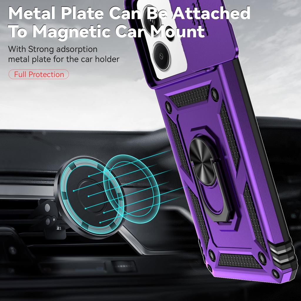 For Xiaomi 13T 12T 11T Pro 5G Case Car Magnetic Ring Holder Armor Shockproof Coque For Redmi 12 13C 12C 11A4G Lens Protect Cover