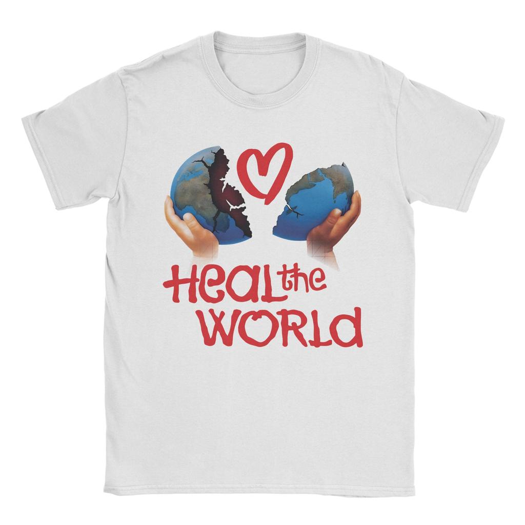 Earth Day Walk For Mj T Shirt Unisex Unisex Pure Cotton Funny Tshirt Round Neck Heal The World Tee Shirt Short Sleeve Tops Big Size