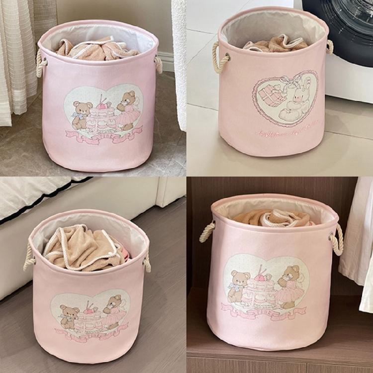 Laundry Hamper for Home Use Foldable Cotton Linen Basket With Lovely Designs for Organizing Dirty Clothes In Any Room