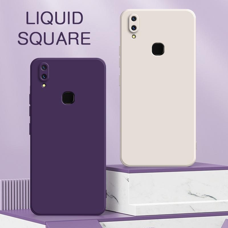 

Роскошный квадратный жидкий силиконовый чехол для VIVO V5 V5s V9 Pro Plus Lite Youth Camera Защитный чехол для телефона 360 противоударный корпус