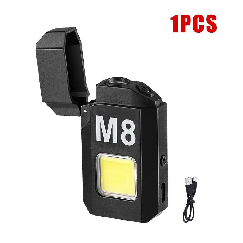3PCS EDC Keychain Flashlight COB Portable Work Light USB Rechargeable Outdoor Camping Fishing Pocket Lamps with Heating Wire