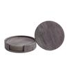 6pcs/set Wood Grain Leather Coasters Double-sided Tea and Coffee Cup Mat Insulated Rack Heatproof Cup Pads Placemats