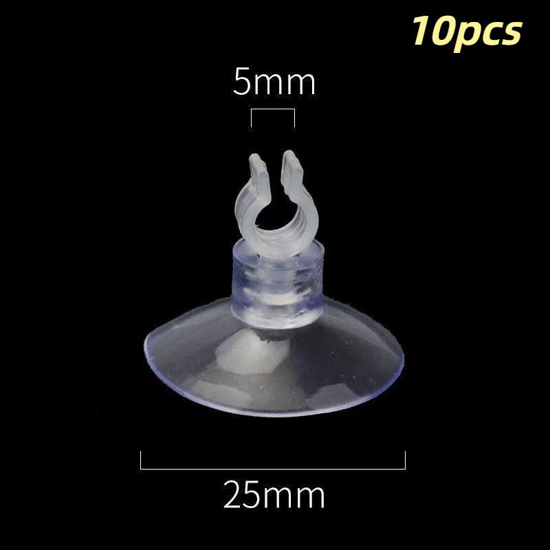 10Pcs Fish Tank Suction Cup Holders Secure Grip Fit Air Tubing Pumps Heater Hoses for Freshwater Aquarium Setup