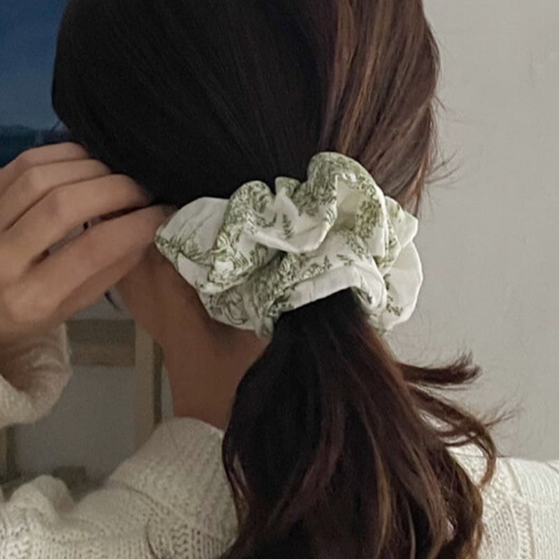 Oar French Etoile Scrunchie [Green]