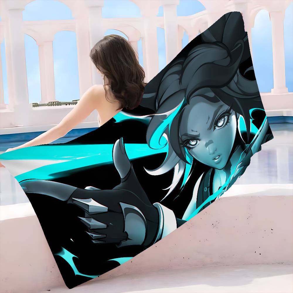 FPS Classic V-Valorants Microfiber Blanket Quick Drying Beach Towels Oversized Printing Super Absorbent Pool Towel Blanket