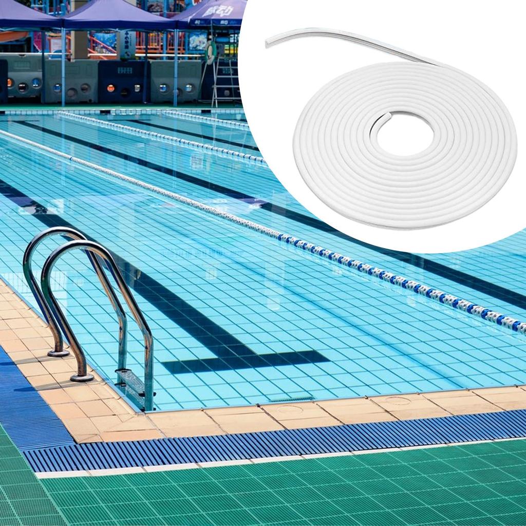60ft Liner Lock - Inground Swimming Pool Beaded Wedge T-Shape Lock Roll, Flexible PVC Pool Liner Patch Kit for Above-Ground Pool - White